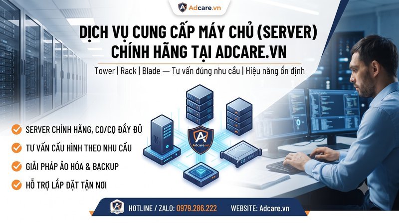 Dịch Vụ Cung Cấp Máy Chủ (Server) Chính Hãng Tại Adcare.vn