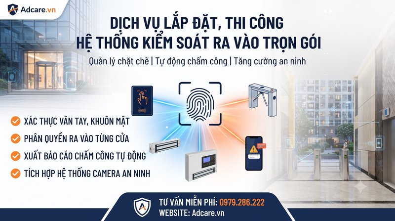 Dịch Vụ Lắp Đặt, Thi Công Hệ Thống Kiểm Soát Ra Vào Trọn Gói