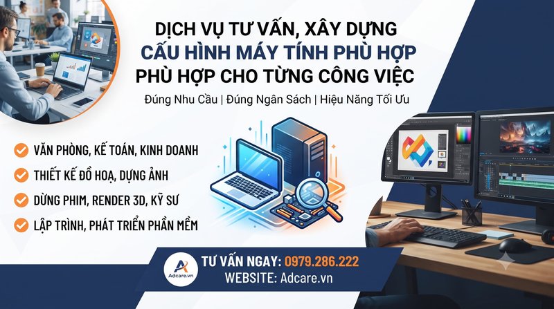 Dịch Vụ Tư Vấn, Xây Dựng Cấu Hình Máy Tính Phù Hợp Cho Từng Công Việc
