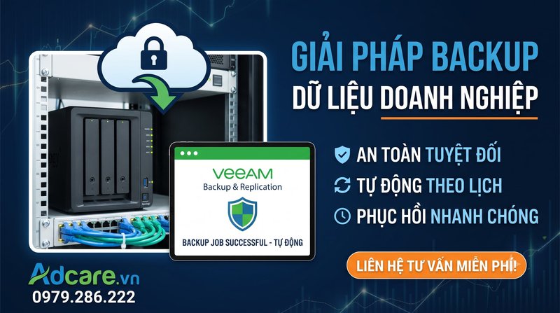 Giải Pháp Backup Dữ Liệu Doanh Nghiệp: An Toàn – Tự Động – Phục Hồi Nhanh